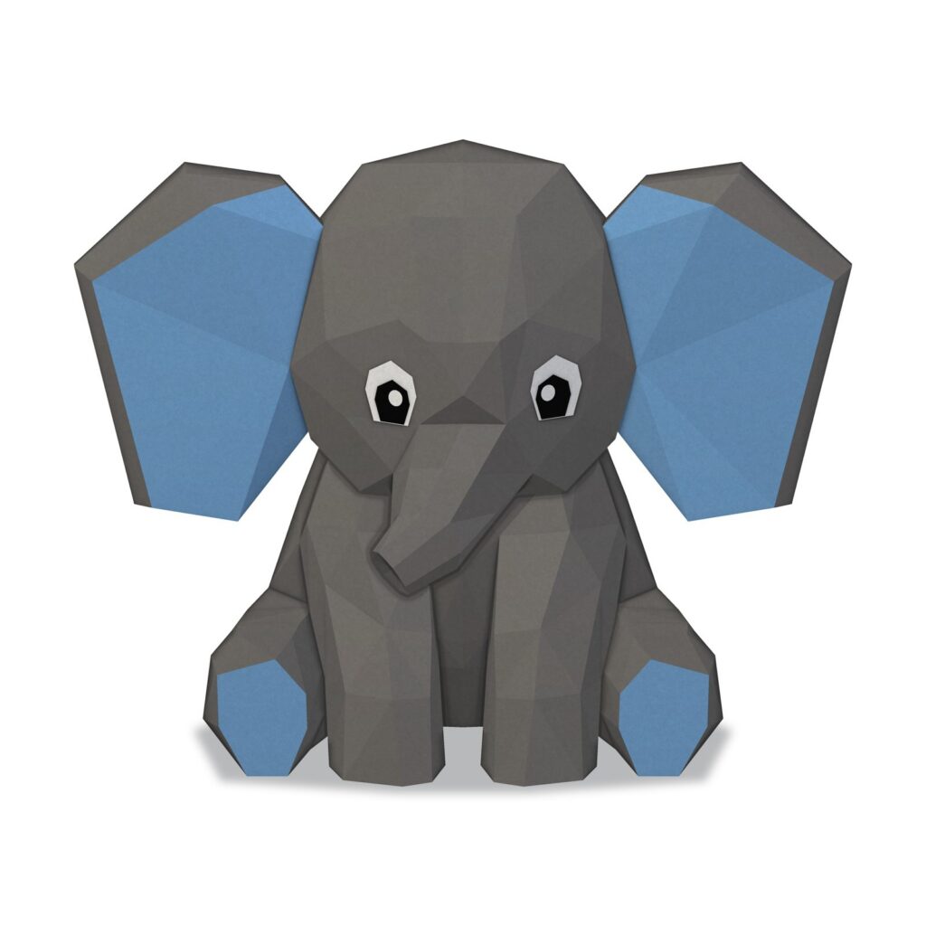 Papercraft Dumbo en origami 3D