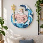 Poseidon papercraft 3D plantilla PDF SVG DXF