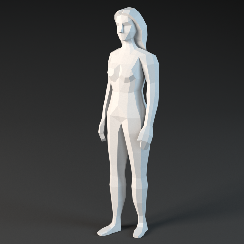 Woman body papercraft 3d | PDF, SVG | Printable Template | Cricut | DIY | low poly, vue 2