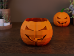 Halloween Pumpkin Candy Bowl, Jack O Lantern Candy Holder, Papercraft Treat Box, Printable DIY Halloween Decor, vue 7