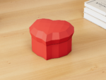 Papercraft Heart shaped box DIY | PDF,SVG | cruicut, vue 6