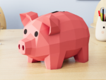 Piggy bank papercraft DIY | PDF, SVG | Printable template | Cricut, vue 3