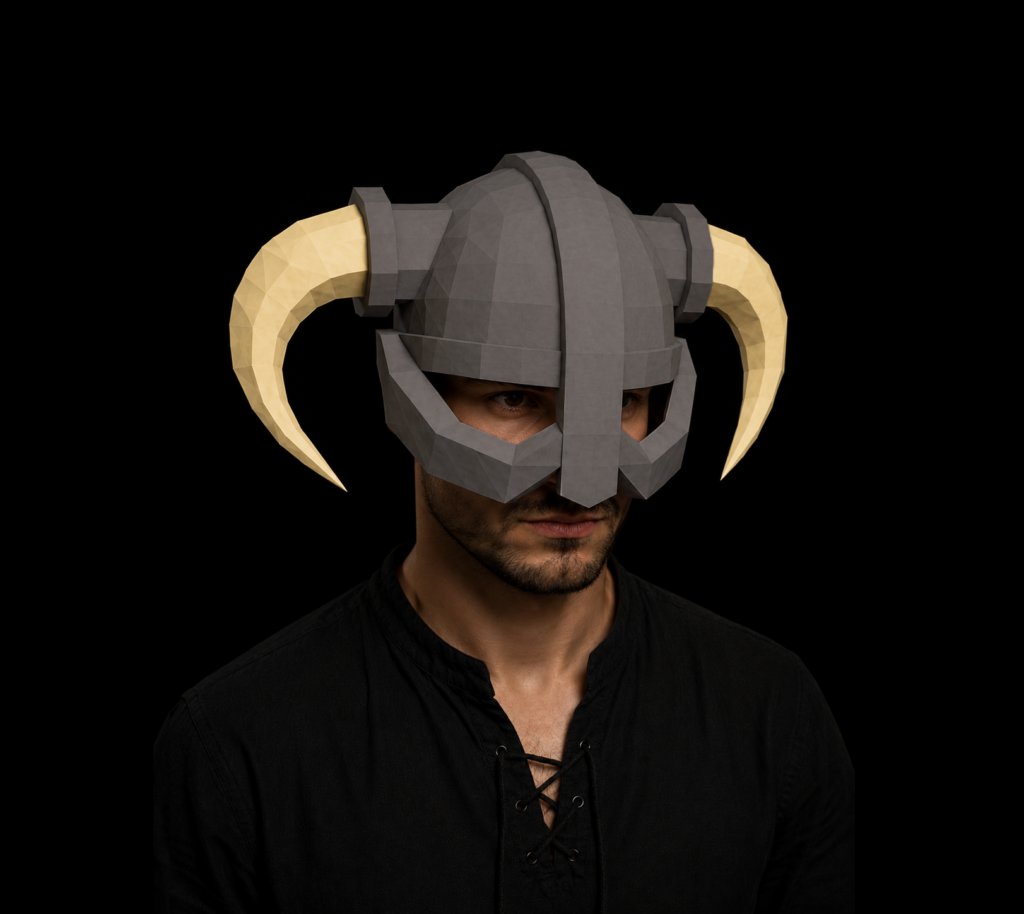 Dovahkiin's helmet Papercraft DIY | PDF, SVG | Template | Cricut, vue 5