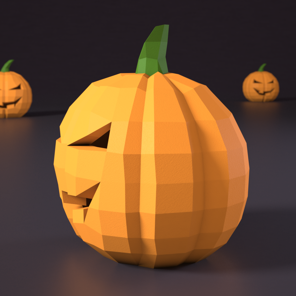 Halloween pumpkin papercraft DIY | PDF , SVG | Printable Template | Cricut, vue 2