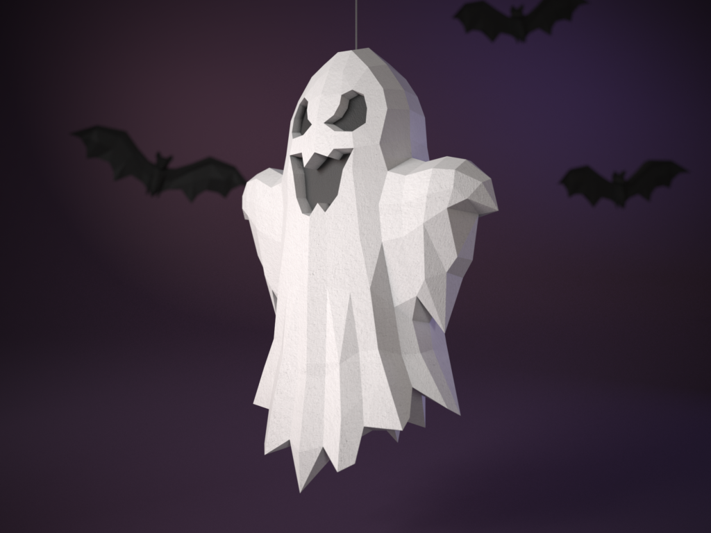 Ghost papercraft DIY | PDF, SVG | Printable Template | Cricut, vue 3