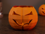 Halloween Pumpkin Candy Bowl, Jack O Lantern Candy Holder, Papercraft Treat Box, Printable DIY Halloween Decor, vue 6