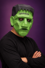 Papercraft Masque Frankenstein Halloween | Décoration Murale, vue 6