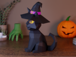 Papercraft Chat Noir Halloween à Poser | Décoration Papier, vue 6
