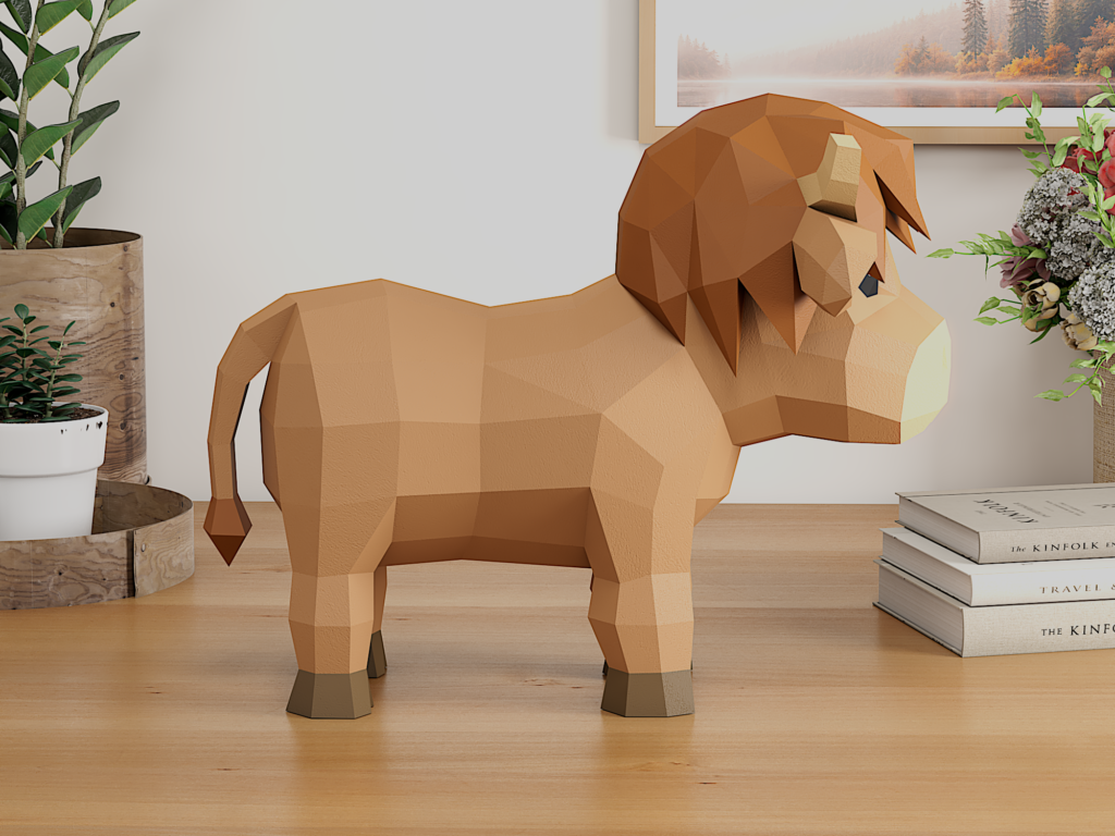 Highland Cow papercraft | PDF,SVG | DIY Printable Template | Cricut, vue 5
