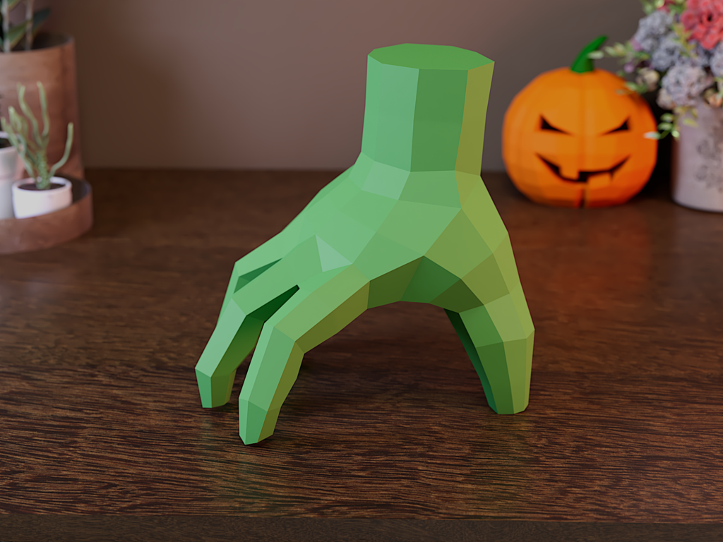 Hand Halloween Decor Papercraft | PDF , SVG | Printable template | Cricut, vue 4