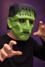 Papercraft Masque Frankenstein Halloween | Décoration Murale, vue 5
