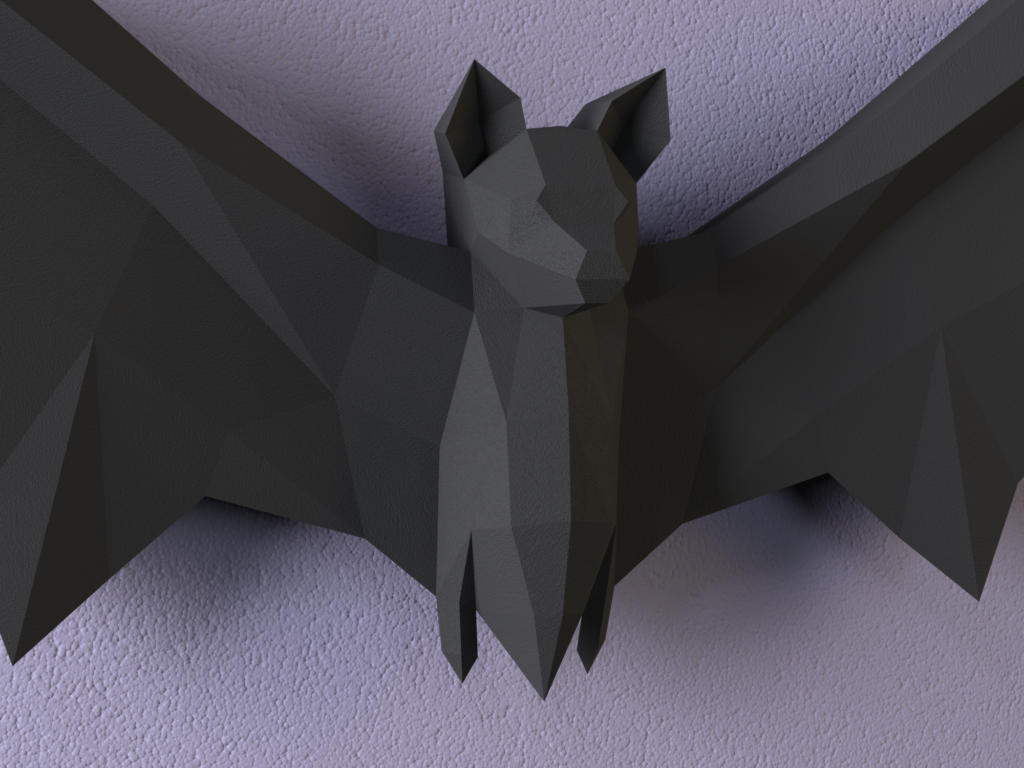 Bat papercraft | PDF,SVG | Wall Decor | Printable Template | Halloween, vue 5
