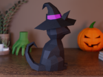 Papercraft Chat Noir Halloween à Poser | Décoration Papier, vue 5