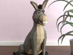 Donkey Papercraft DIY | PDF, SVG | Printable Template | Cricut, vue 6