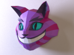 Cheshire Cat head Papercraft | PDF,SVG | Printable Template | wall decor, vue 4