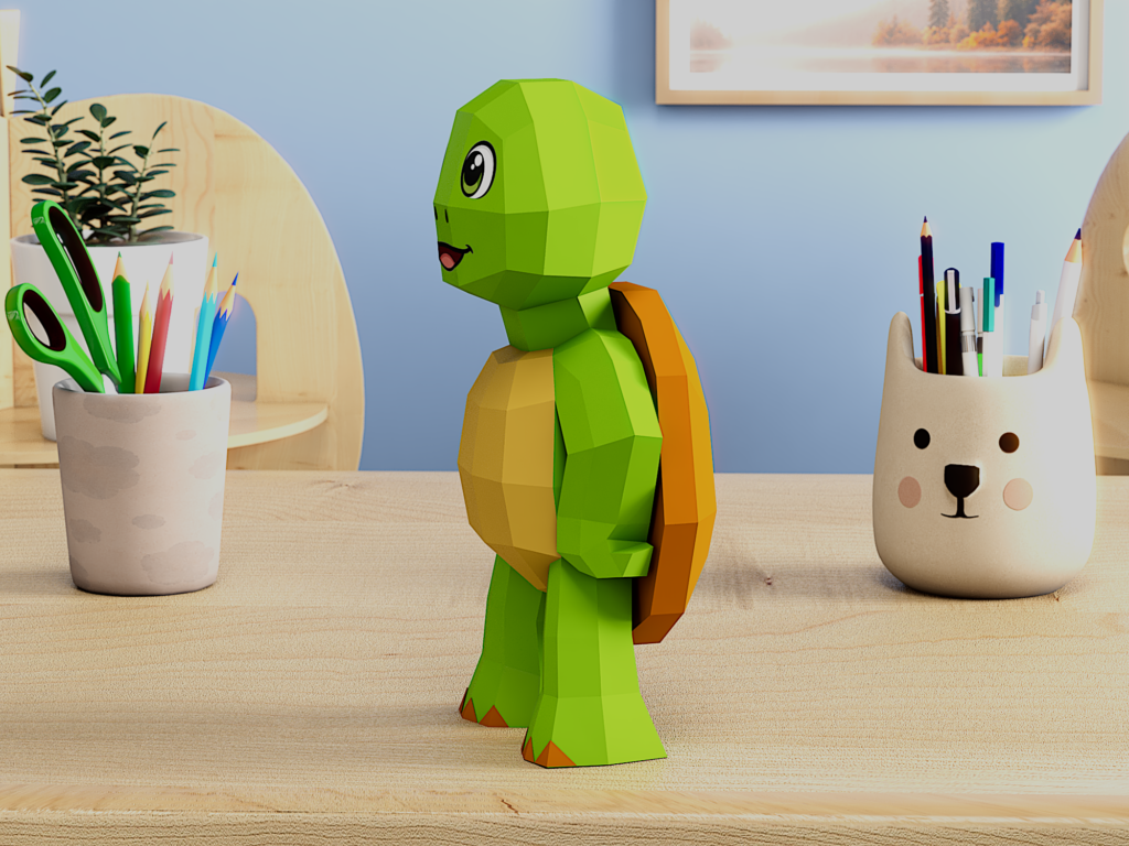 Turtle papercraft | PDF,SVG | DIY Printable Template | Cricut, vue 4