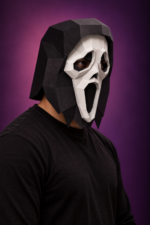 Papercraft Masque de fantôme Halloween | Décoration murale, vue 4