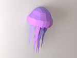 Jellyfish Papercraft Wall Decor | Low Poly | Room Decor | PDF,SVG | | Cricut, vue 5