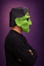 Papercraft Masque Frankenstein Halloween | Décoration Murale, vue 3