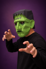 Papercraft Masque Frankenstein Halloween | Décoration Murale, vue 2