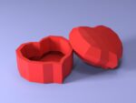 Papercraft Heart shaped box DIY | PDF,SVG | cruicut, vue 4