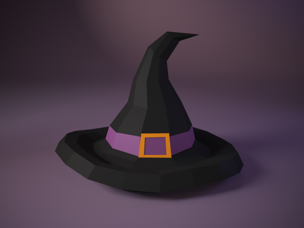 Witch's hat papercraft DIY | Halloween | Printable template | PDF , SVG | Cricut, vue 5