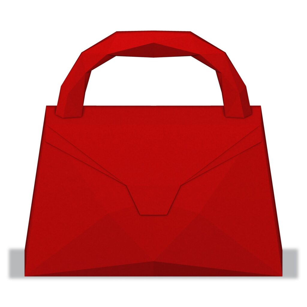 Papercraft sac à main en origami 3D