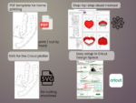 Papercraft Heart shaped box DIY | PDF,SVG | cruicut, vue 3
