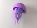 Jellyfish Papercraft Wall Decor | Low Poly | Room Decor | PDF,SVG | | Cricut, vue 7