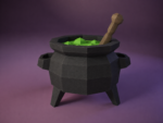 Witch Cauldron Papercraft DIY | Halloween decor | PDF, SVG | Cricut, vue 5