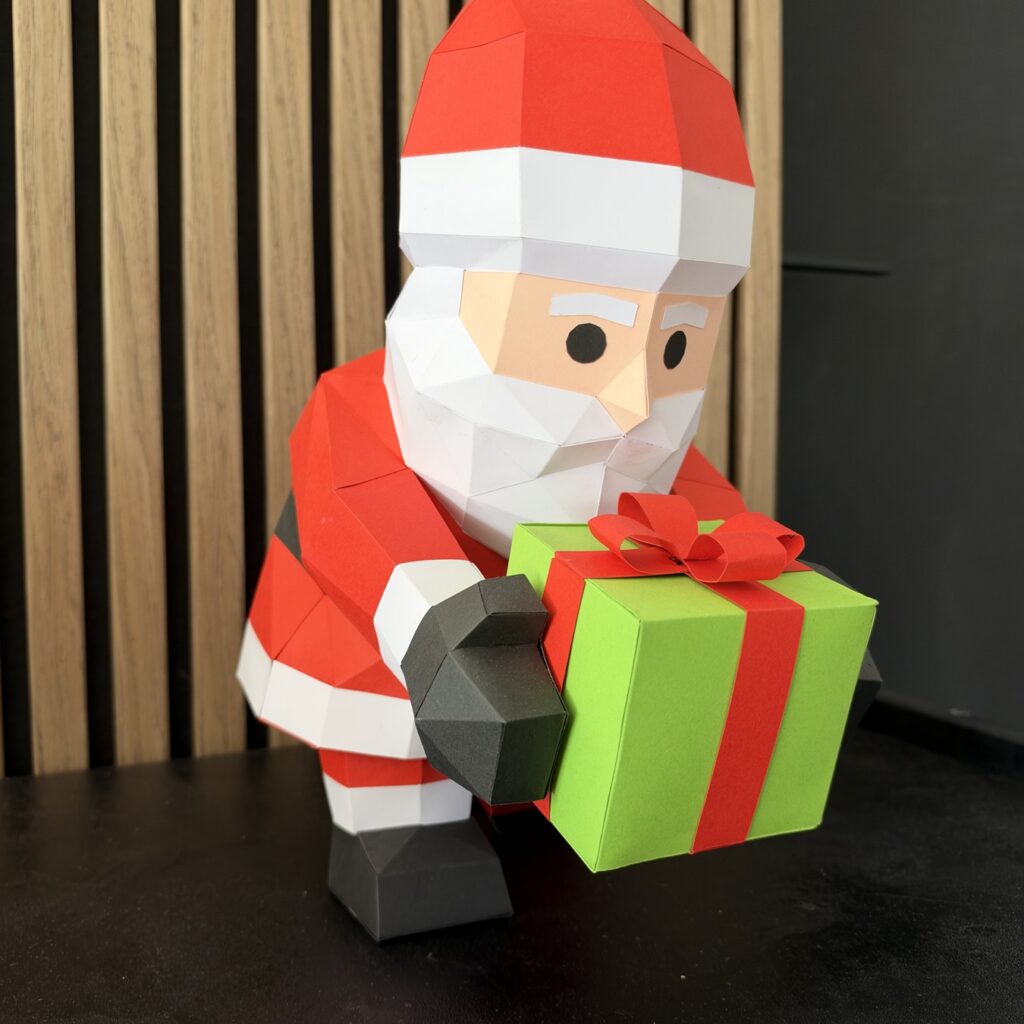 Père Noël au cadeau vert - 1