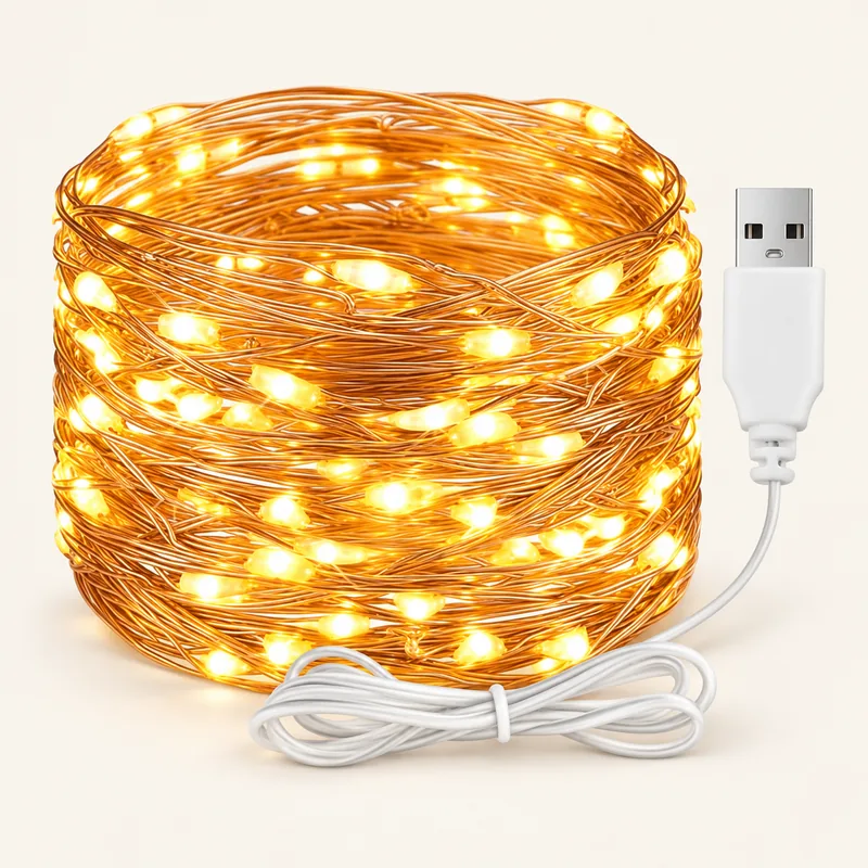 Guirlande de micro LED sur fil de cuivre