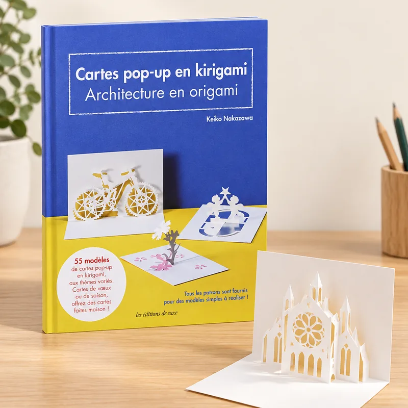 Livre de cartes pop-up en kirigami inspirées de l'architecture