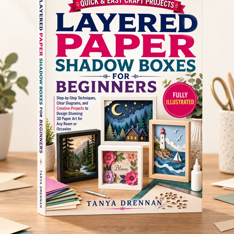 Livre consacré aux shadow box en papier à couches