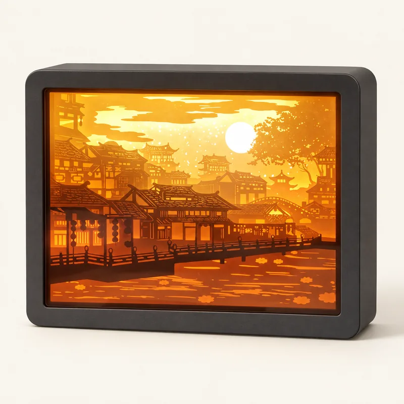 Lightbox en papier sculpté avec effet de profondeur