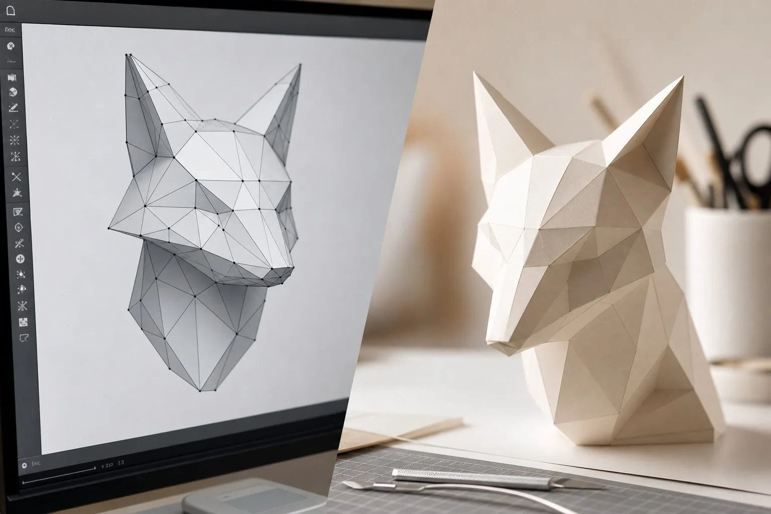 Modélisation 3D avant fabrication du papercraft